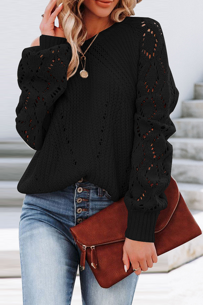Tops de cuello redondo con parches sólidos de moda (7 colores)