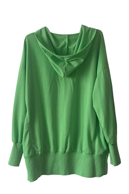 Sudadera con capucha y cuello con hebilla y bolsillo liso, estilo informal y elegante (14 colores)
