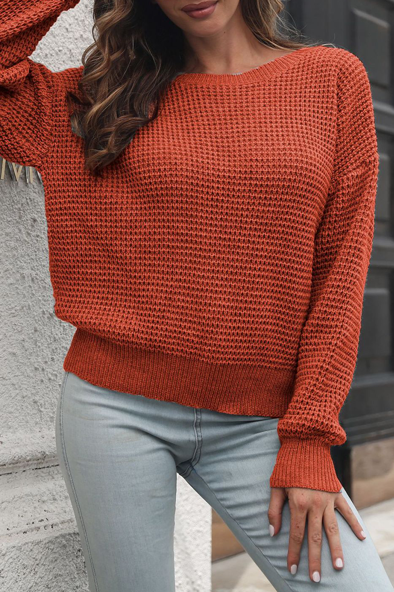 Suéteres casuales de cuello en V con parches sólidos (3 colores)