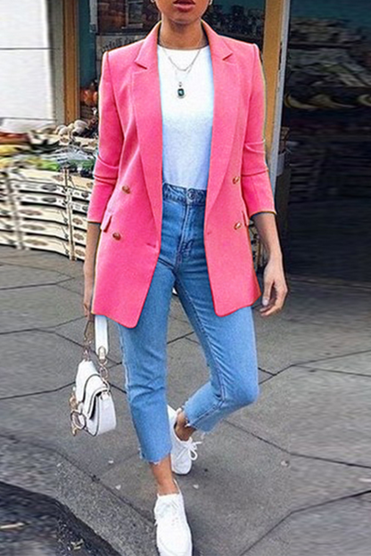Prendas de abrigo con cuello vuelto y parches lisos de moda (9 colores)