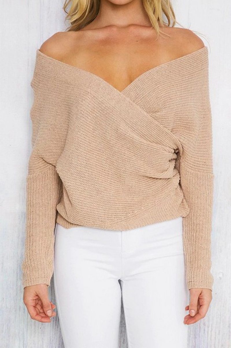 Tops de retazos sólidos con hombros descubiertos