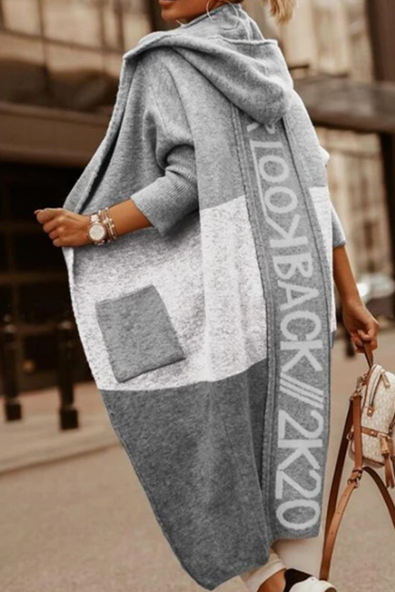 Prendas de abrigo con capucha y cuello con estampado de letras de moda (3 colores)