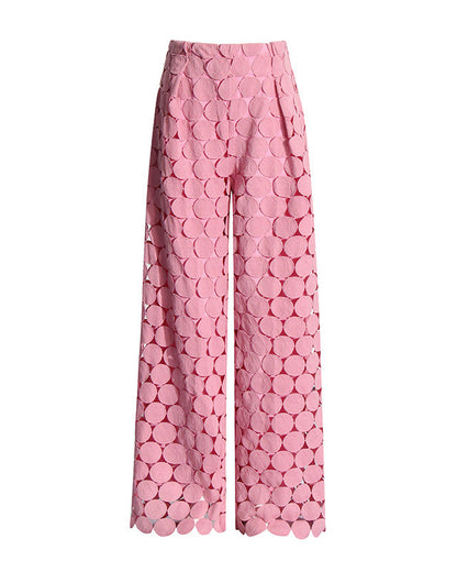 Disc Tassel Hollow High Waist Trousers