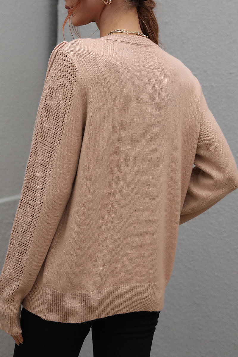 Suéteres de cuello redondo con borlas y patchwork de moda (5 colores)