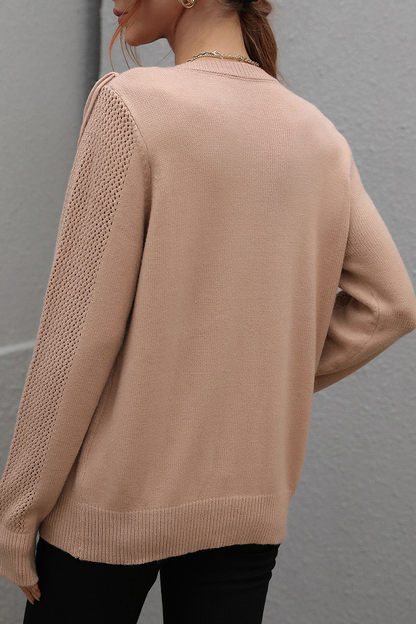 Suéteres de cuello redondo con borlas y patchwork de moda (5 colores)