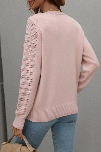 Suéteres de cuello redondo con borlas y patchwork de moda (5 colores)