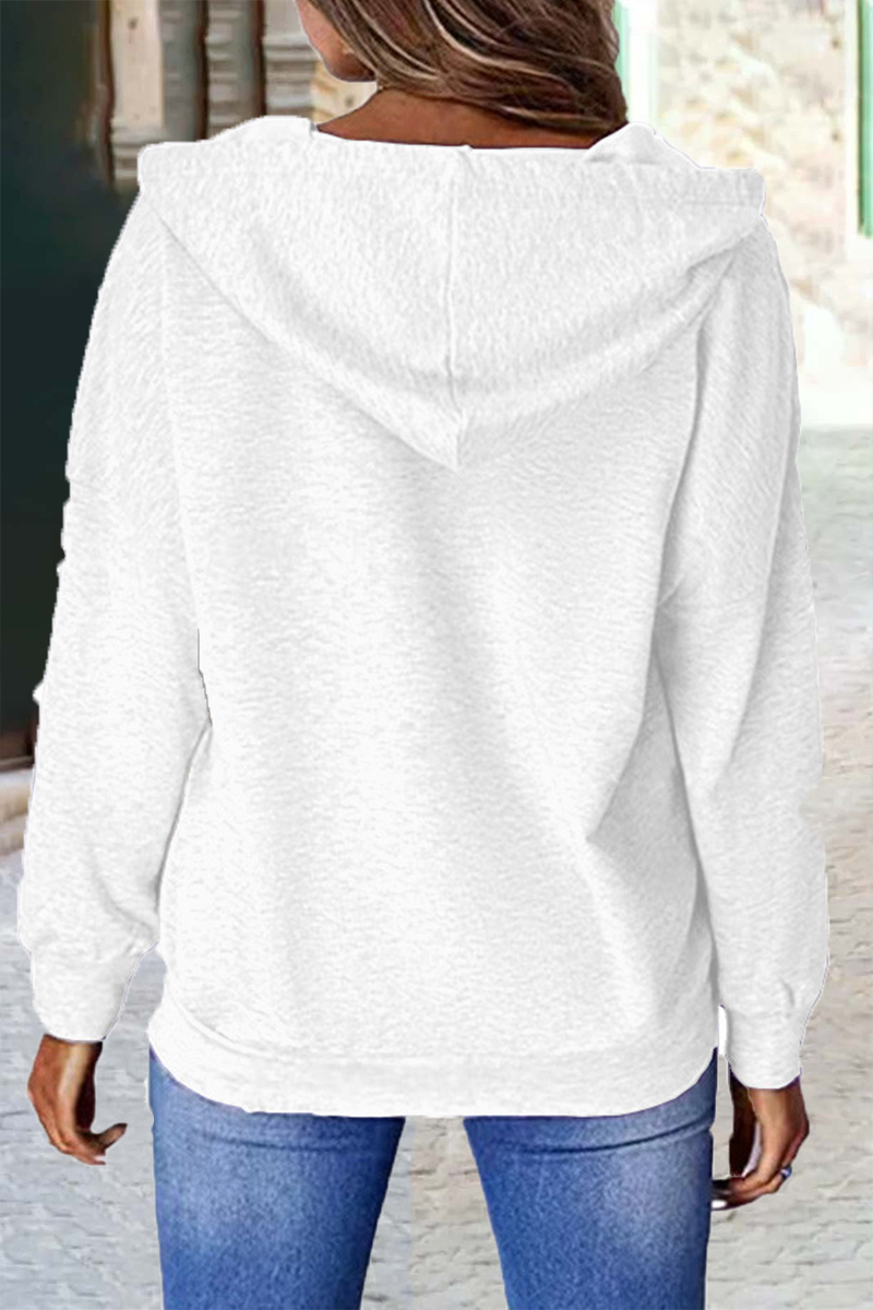 Tops con capucha y cuello de patchwork con estampado informal de moda (6 colores)