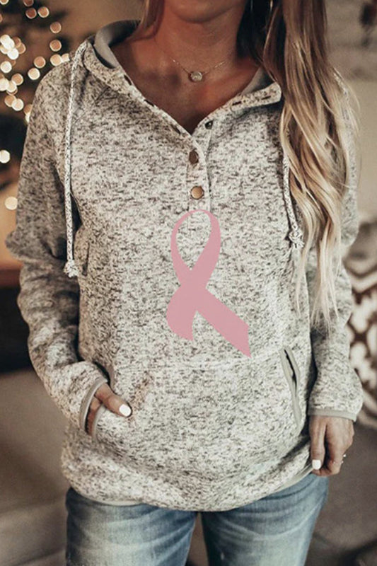 Tops con cuello y capucha con estampado Living Print