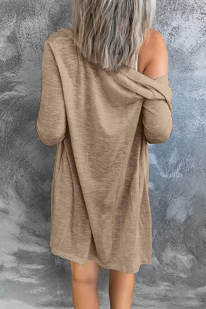 Fashion Solid Buttons O Neck Tops(9 Colors)
