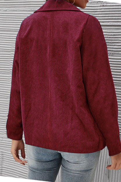Prendas de abrigo con cuello vuelto y parches lisos (10 colores)