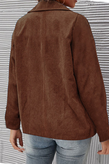 Prendas de abrigo con cuello vuelto y parches lisos (10 colores)