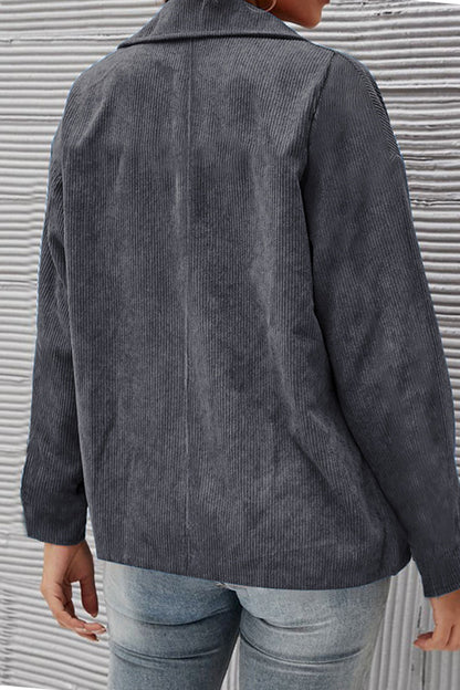 Prendas de abrigo con cuello vuelto y parches lisos (10 colores)