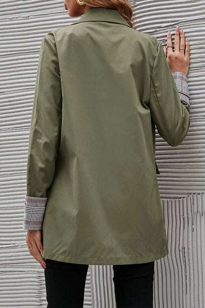 Prendas de abrigo informales de moda con botones y cuello vuelto asimétrico (6 colores)