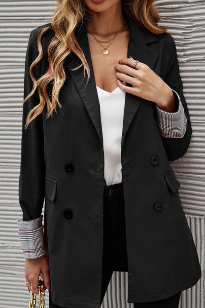 Prendas de abrigo informales de moda con botones y cuello vuelto asimétrico (6 colores)