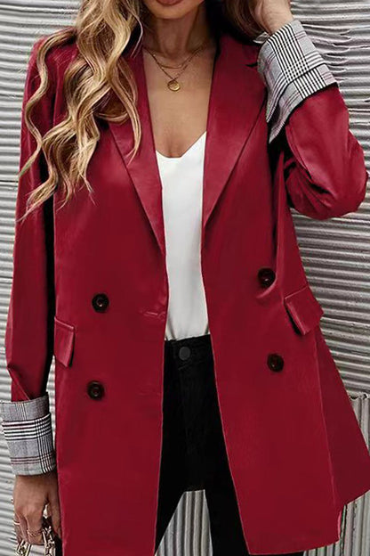 Prendas de abrigo informales de moda con botones y cuello vuelto asimétrico (6 colores)