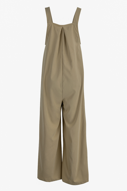 Monos casuales holgados con cuello cuadrado y abertura en la parte delantera (13 colores)