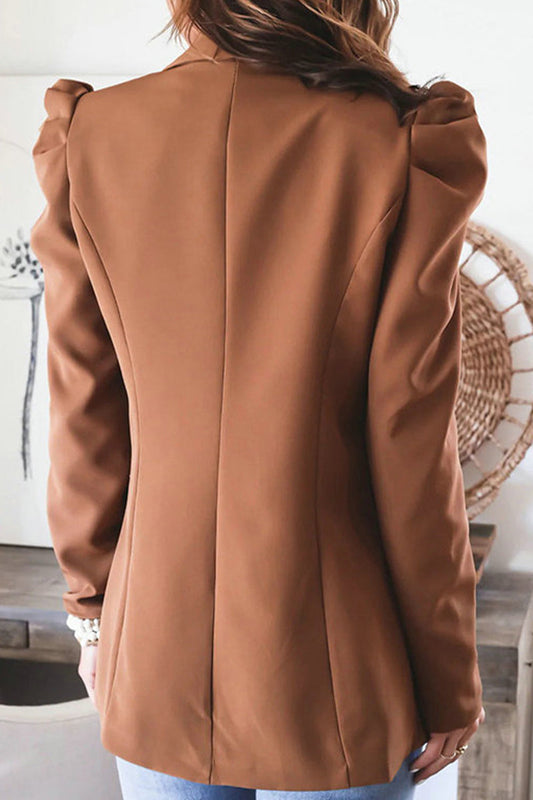 Ropa de trabajo de color sólido con cuello vuelto