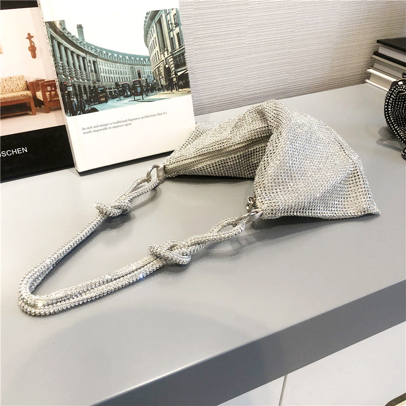 Bolsos de patchwork con diamantes de imitación para fiestas diarias