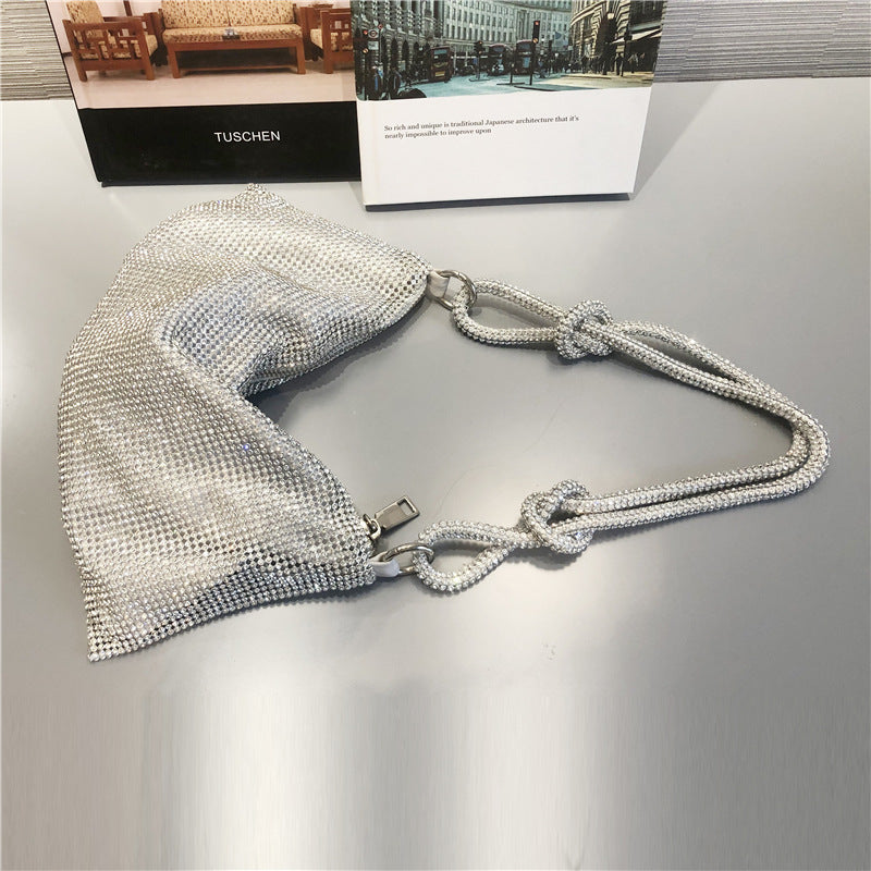 Bolsos de patchwork con diamantes de imitación para fiestas diarias