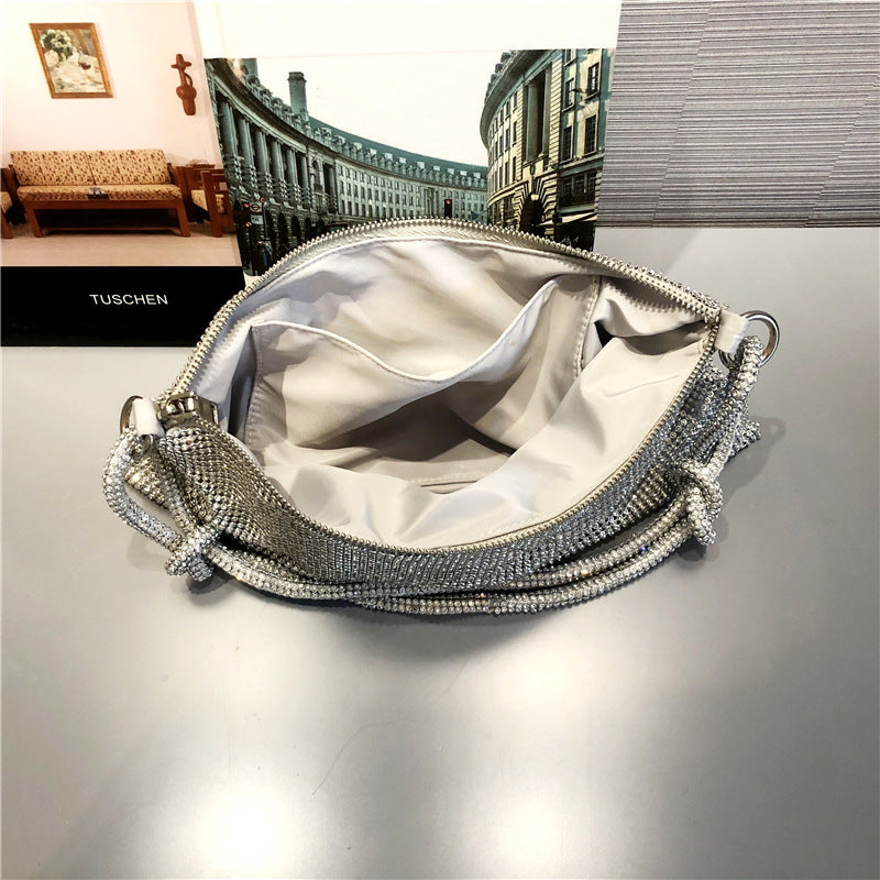 Bolsos de patchwork con diamantes de imitación para fiestas diarias