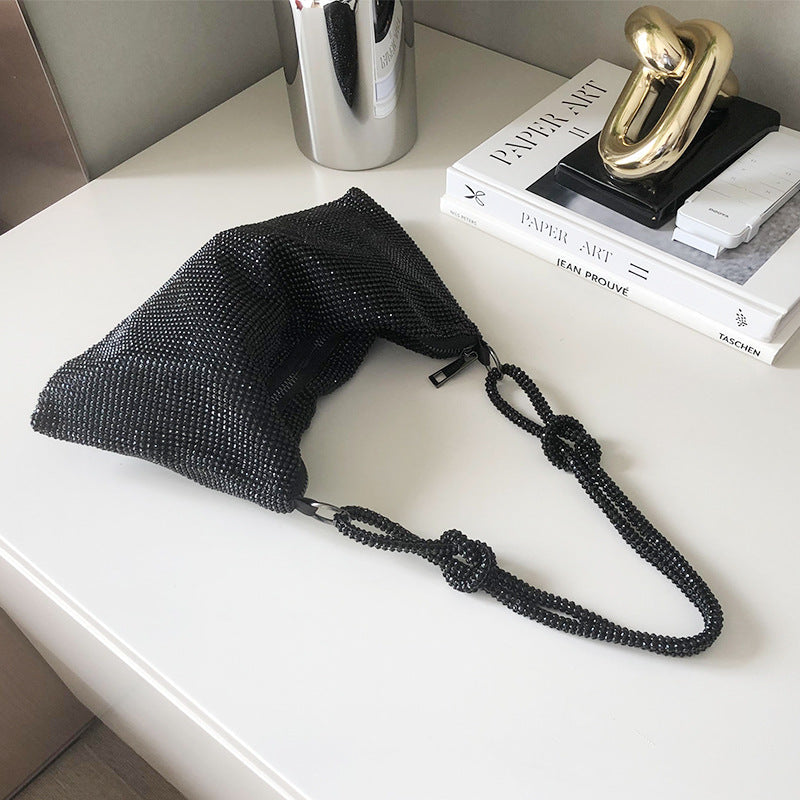 Bolsos de patchwork con diamantes de imitación para fiestas diarias