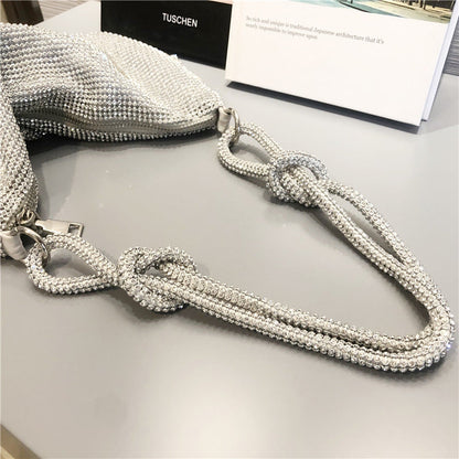 Bolsos de patchwork con diamantes de imitación para fiestas diarias