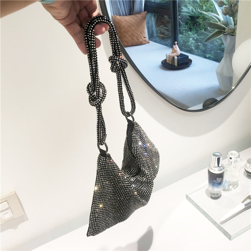 Bolsos de patchwork con diamantes de imitación para fiestas diarias