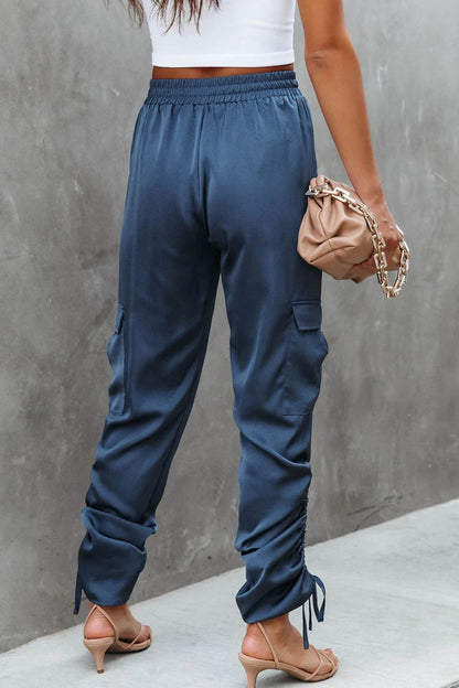 Pantalones casuales holgados de harén de color liso (3 colores)