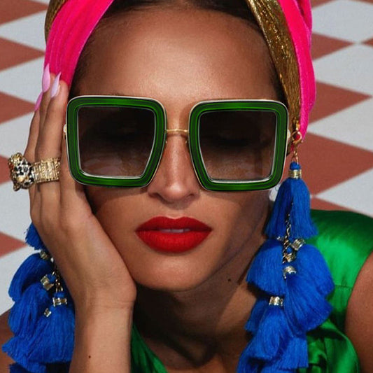 Gafas de sol de fiesta con parches sólidos