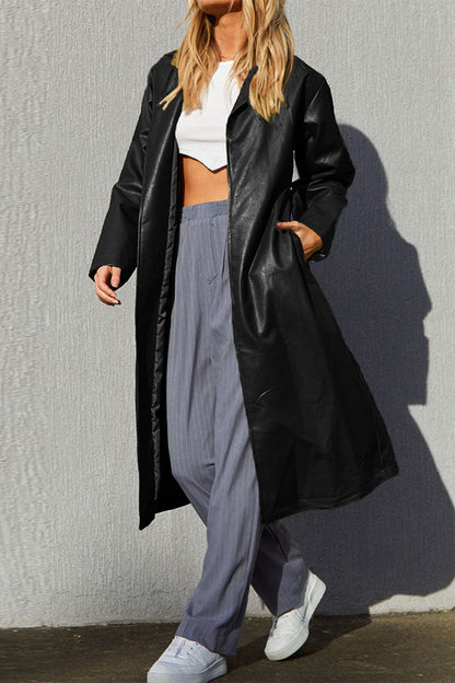 Elegant College Solid Solid Color Turn-back Collar Outerwear(3 Colors)