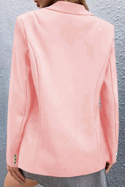 Casual Solid Buttons Turn-back Collar Outerwear(7 Colors)