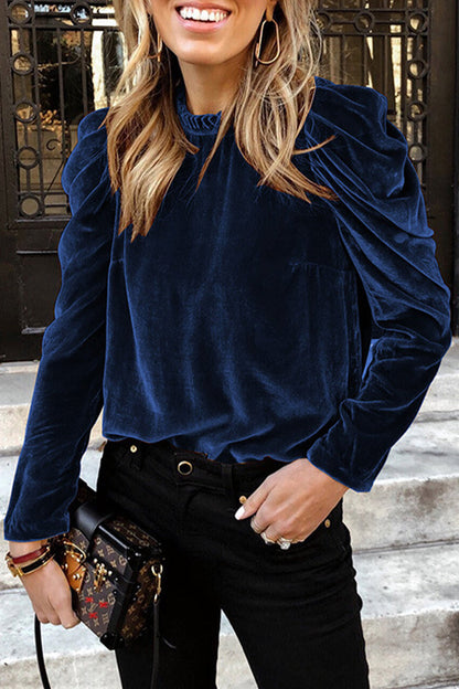 Casual Street Solid Color Stringy Selvedge Turtleneck Tops(5 Colors)