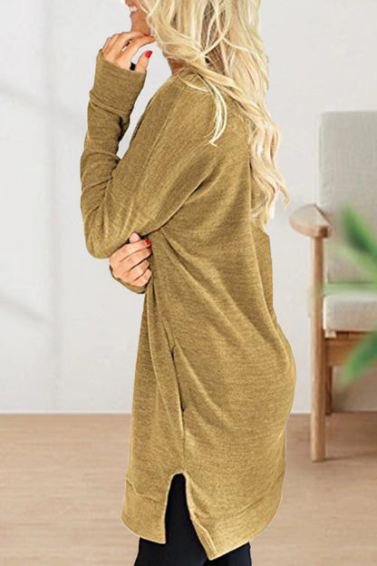 Camisetas casuales de color liso con cuello en V