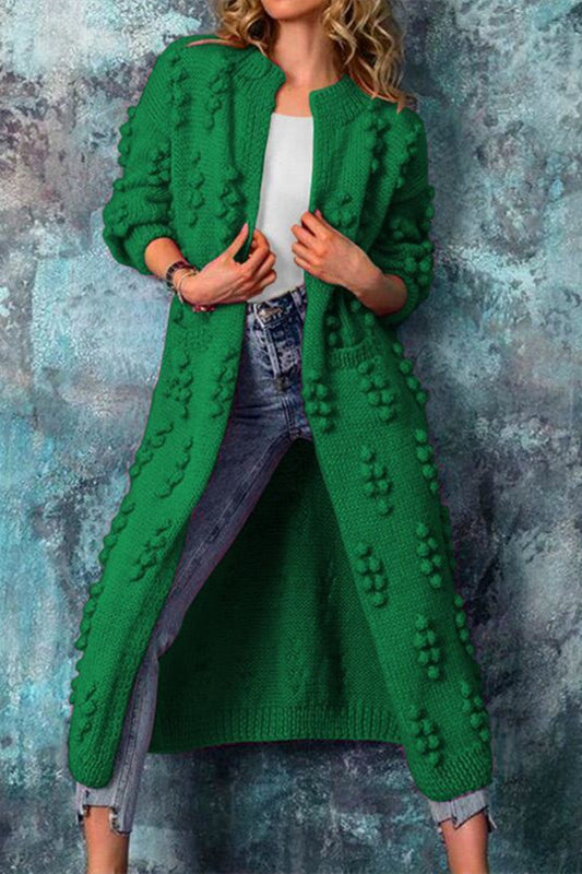 Suéter largo informal con ondas de tambor (3 colores)