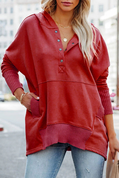 Sudadera con capucha y cuello con hebilla y bolsillo liso, estilo informal y elegante (14 colores)