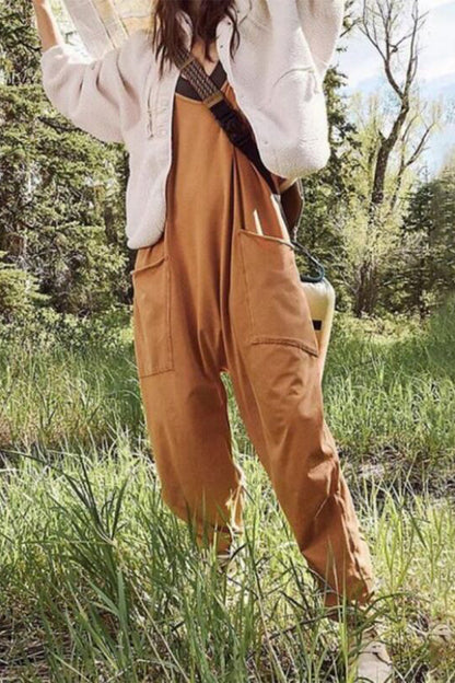 Mono holgado de calle con cuello en V y color liso (3 colores)