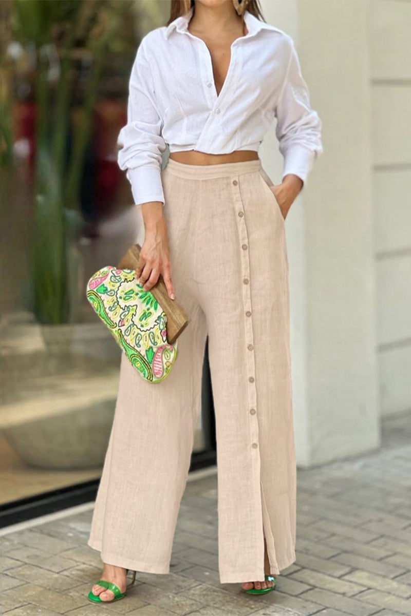 Street Turndown Collar Long Sleeve Two Pieces