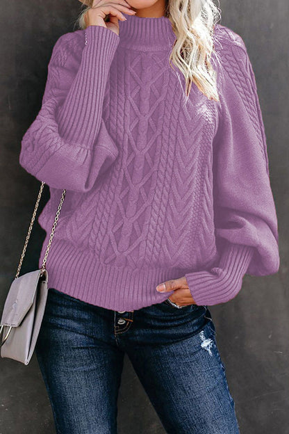 Suéteres casuales de cuello alto de color liso (13 colores)