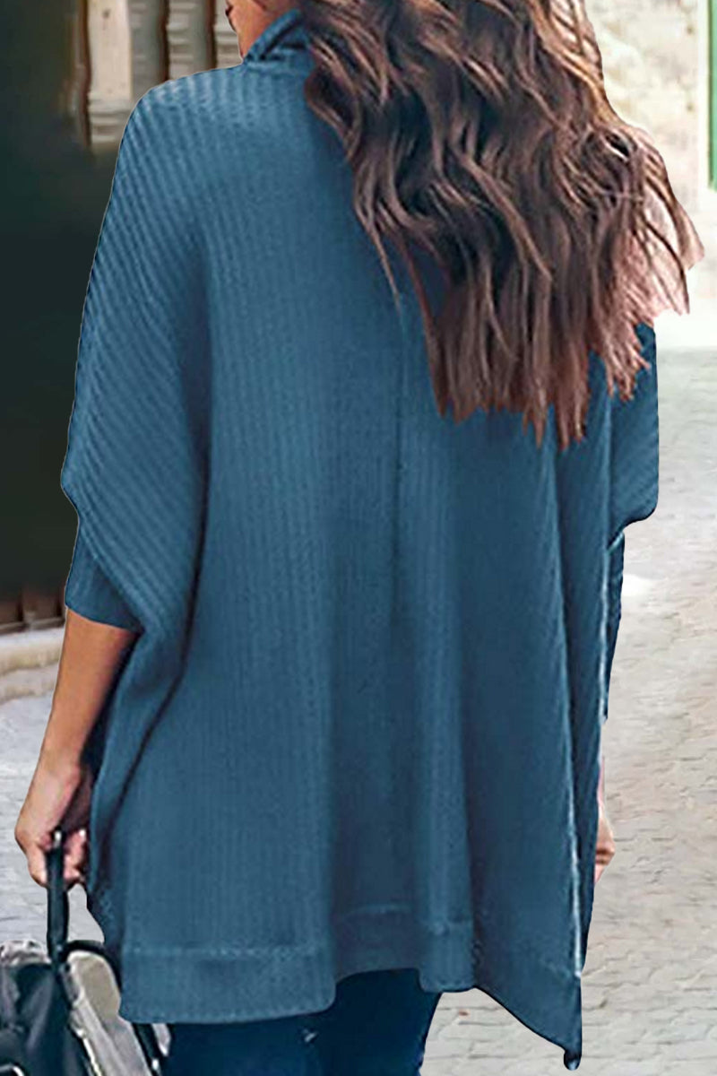 Suéteres casuales de cuello alto de color sólido (5 colores)