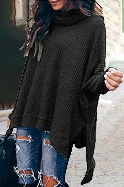 Suéteres casuales de cuello alto de color sólido (5 colores)