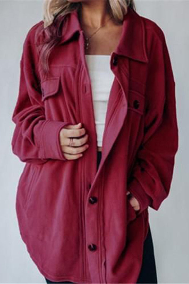 Prendas de abrigo con cuello vuelto y parches lisos de calle (7 colores)