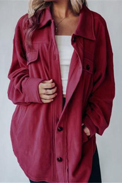 Prendas de abrigo con cuello vuelto y parches lisos de calle (7 colores)