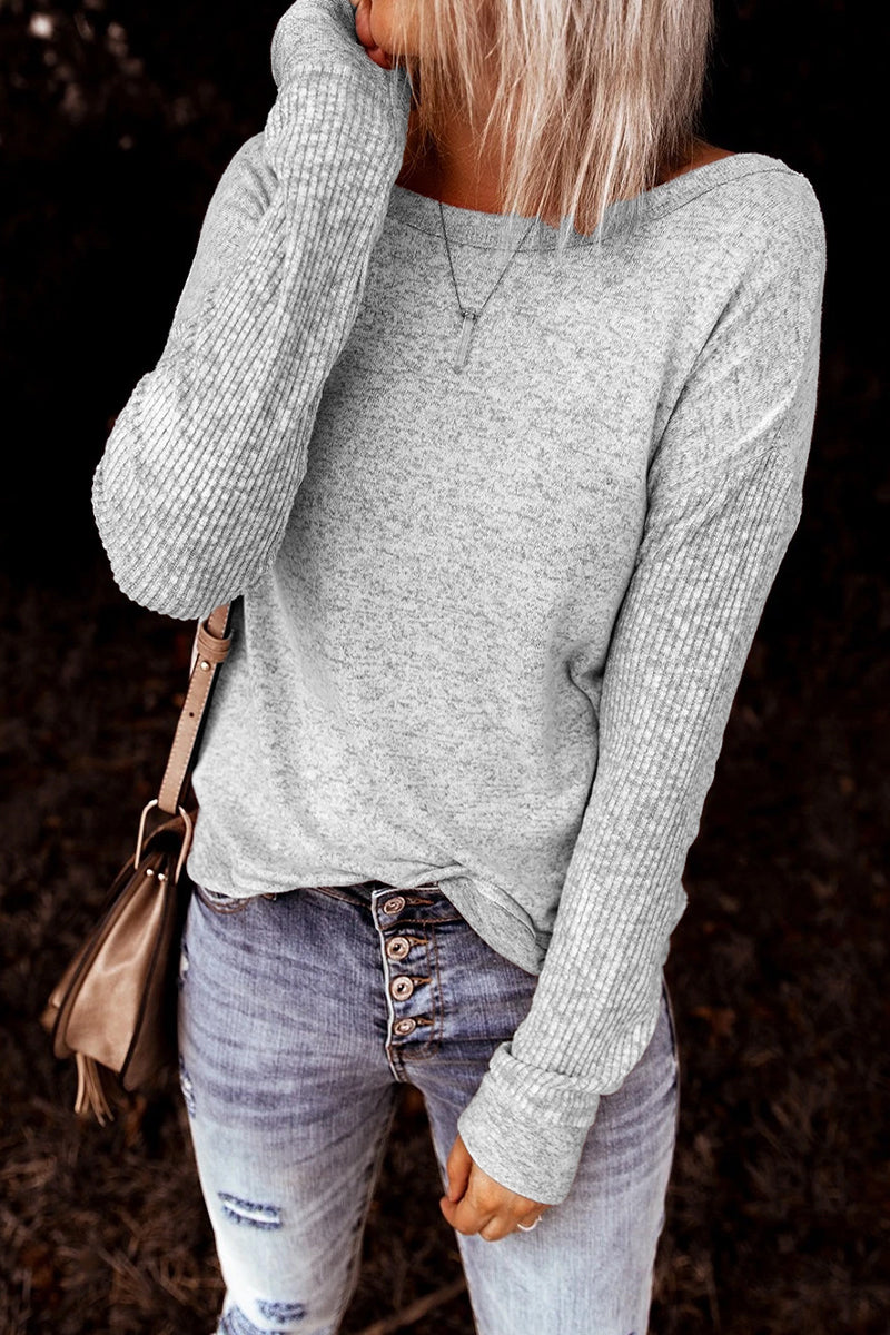 Tops casuales lisos sin espalda con cuello redondo y nudo