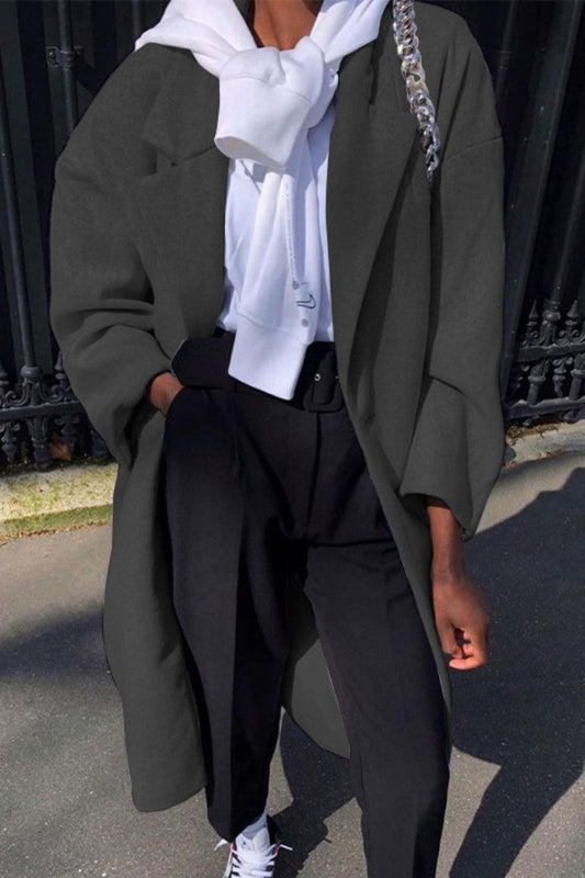 Cárdigan informal de patchwork liso con cuello vuelto