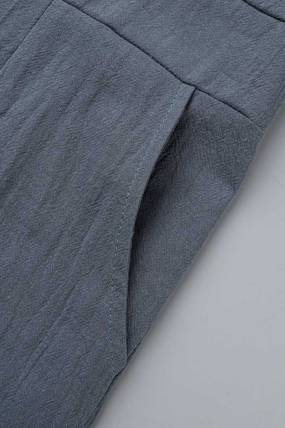 Monos casuales de cuello cuadrado con hebilla sólida (5 colores)