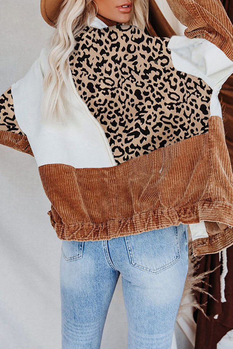 Prenda de abrigo informal con cuello vuelto, borlas, hebilla y estampado de camuflaje (4 colores)