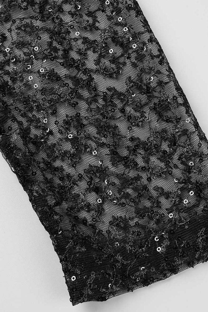 Elegant Solid Sequins Patchwork V Neck Evening Dress Dresses(6 Colors)