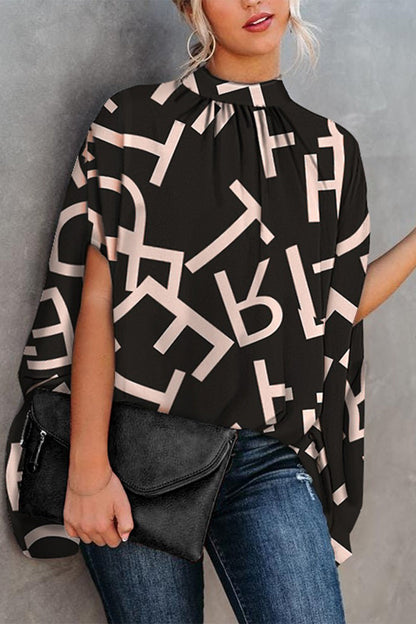 Blusas casuales con cuello redondo y estampado (10 colores)