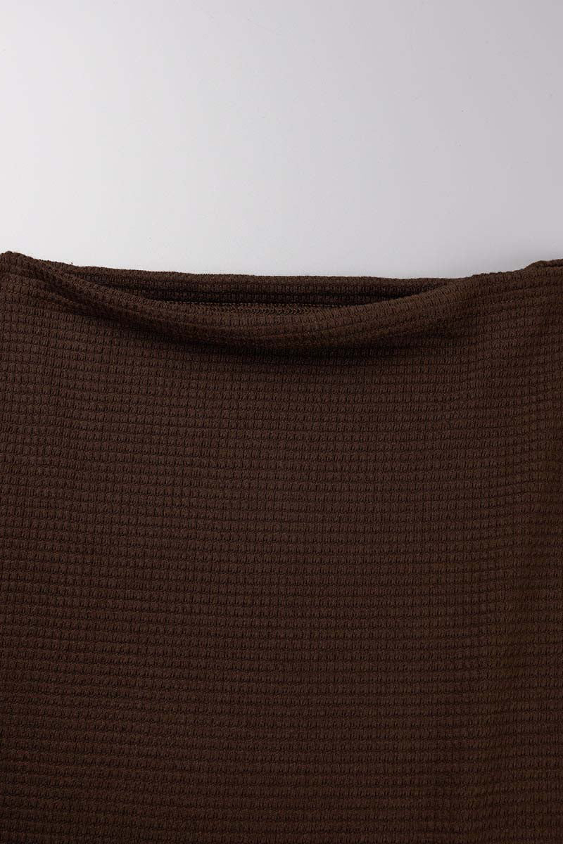 Suéteres casuales de cuello oblicuo de color liso (6 colores)
