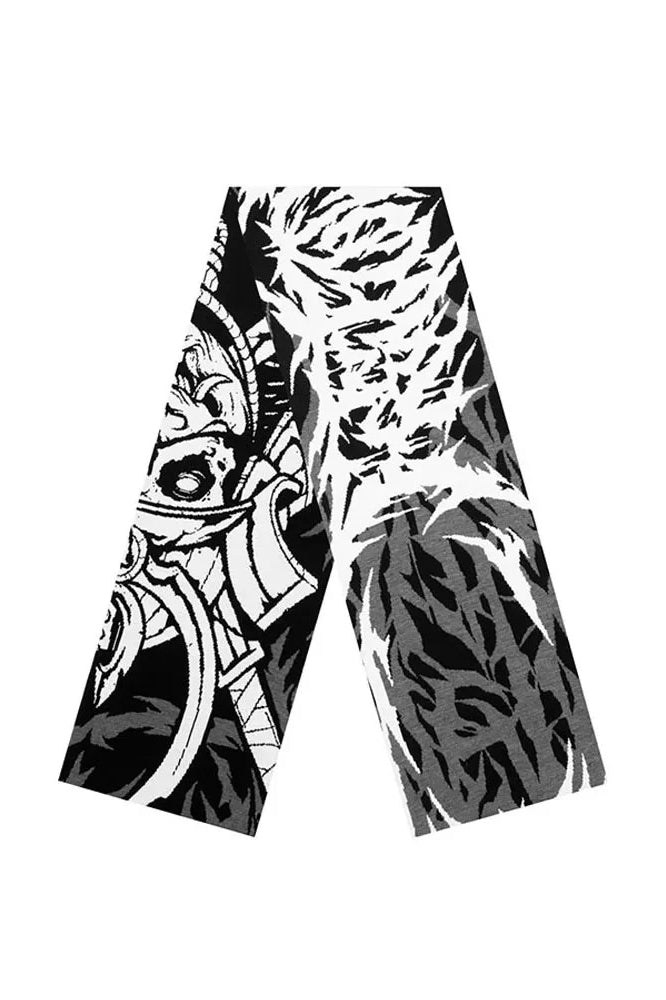 Anime Y2K Gothic Graphic Knit Scarf